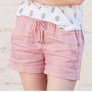 J. Crew linen blend light pink shorts